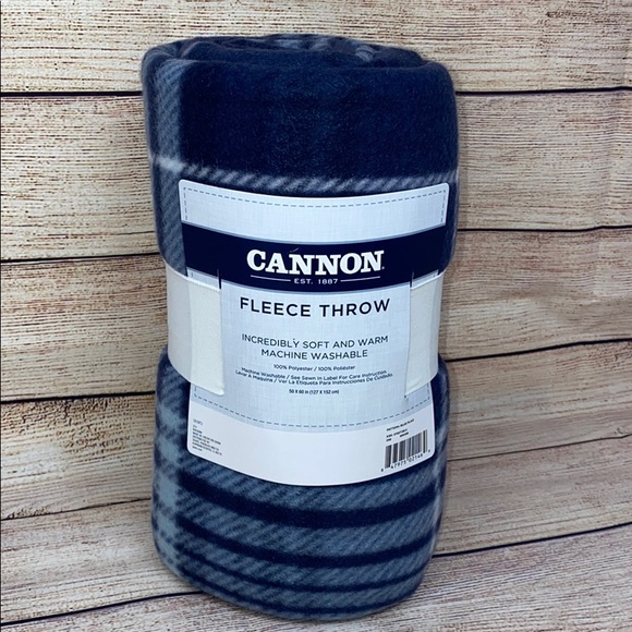 Cannon Bedding Cannon Fleece Throw Soft And Warm Blue Plaid Poshmark